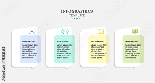 infographics design with speech bubble