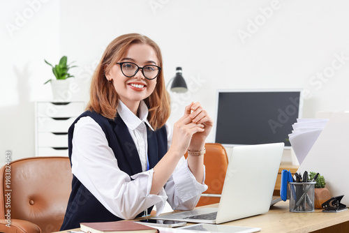 Female business consultant ...