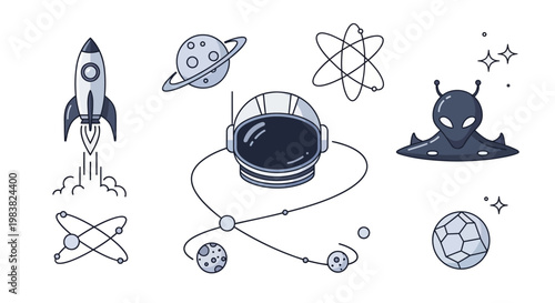 Space Exploration Rocket Ship Launch.