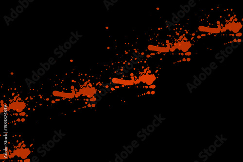 An abstract grunge vector illustration featuring a hot explosion of red and orange fire flames with black ink splashes and burning paint textures for an energetic background design
