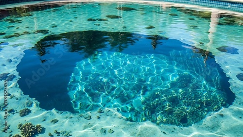 Underwater Wonder - A Stunning View of Deans Blue Hole in the Bahamas.