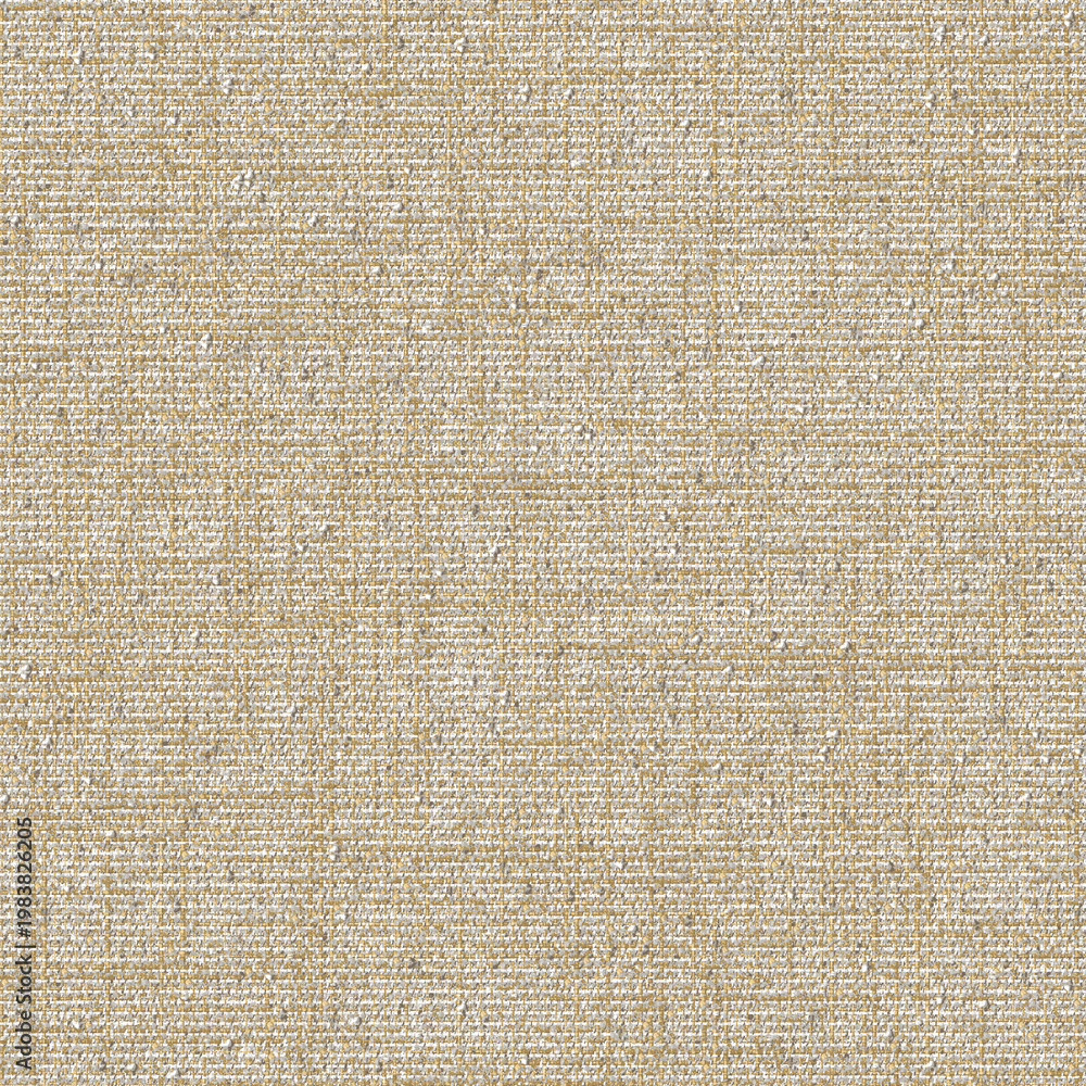 Fototapeta premium Seamless sophisticated white and gold fancy tweed woven fabric texture with high-quality novelty yarns and tactile neps for versatile backgrounds