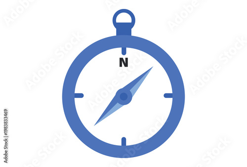 Compass icon for navigation and directional guidance in travel or outdoor exploration adventure projects.