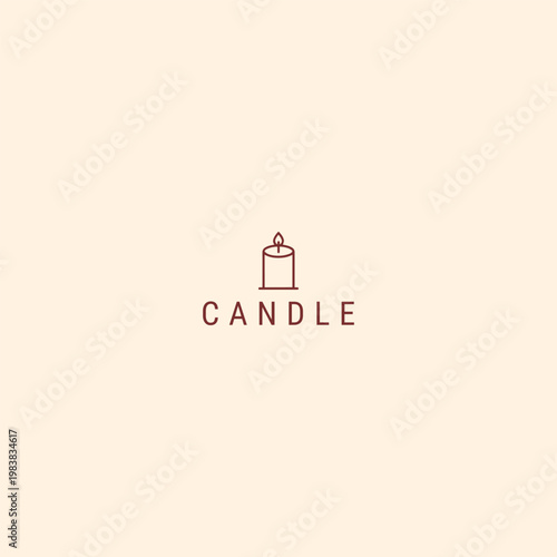 Candle logo template vector illustration design
