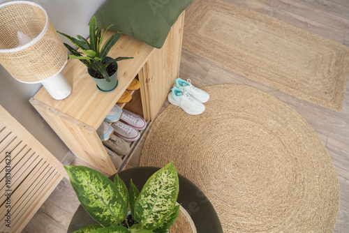 Cozy entryway interior with...