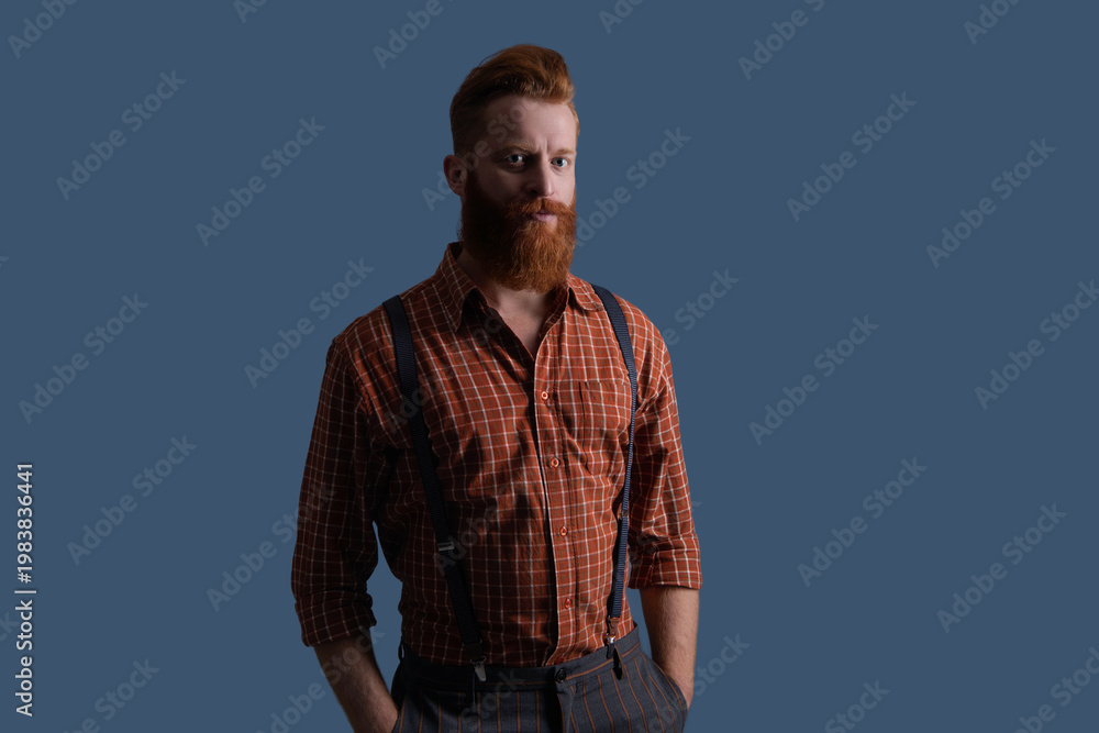 Φωτογραφία Brutal elegant man with red beard