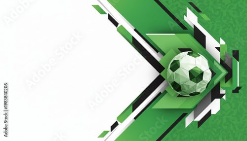 Football Soccer Tournament Championship Template Banner Social Media Poster Green
