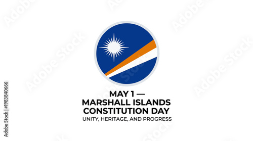 Free Download Marshall Islands Constitution Day with national flag symbol, unity heritage and independence concept, Pacific island celebration, modern flat vector illustration - GFXLoad