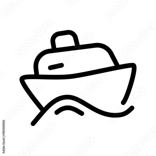 Elegant cruise ship icon modern ocean travel, luxury voyage and passenger sea transport concept visual