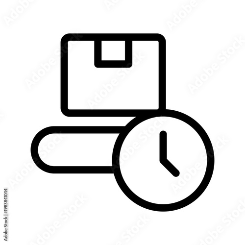 On-time delivery icon modern logistics punctual shipping, fast courier service and deadline fulfillment concept visual