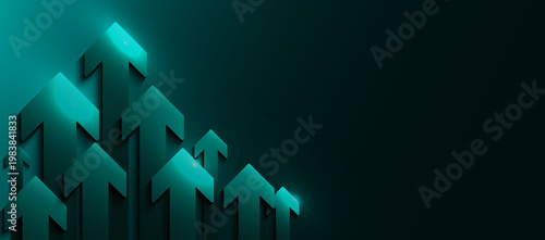 Arrow  about finance and investment in the trading market