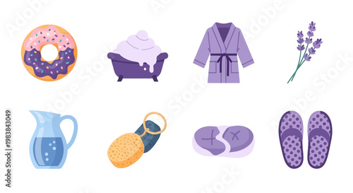 Relaxing Bathrobe Spa Set with Lavender and Slippers