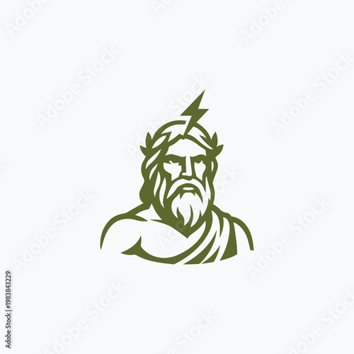 Mighty Zeus God Logo