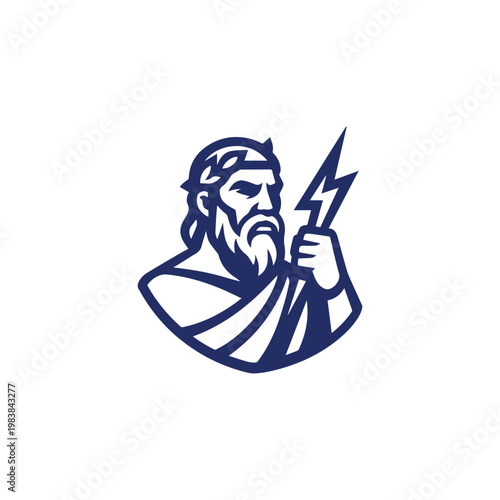 Mighty Zeus God Logo