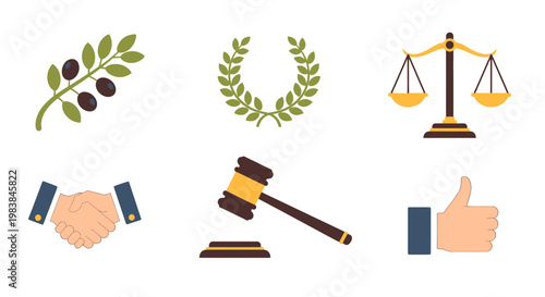Legal and Justice Symbols Collection for Professional Use