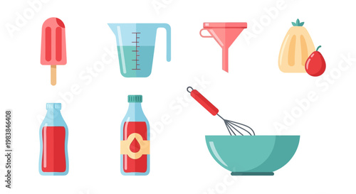 Assorted Kitchen Tools and Ingredients for Cooking and Baking
