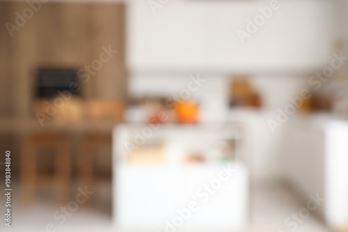 Blurred view of light kitch...