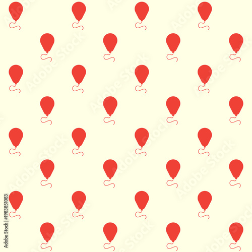 Birthday Baloons Vector Seamless Pattern