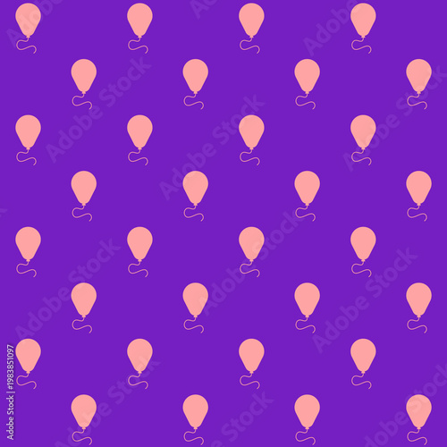 Birthday Baloons Vector Seamless Pattern