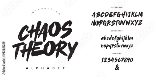 Chaos Theory aggressive brush display font for rock music festival poster and high energy sports apparel branding