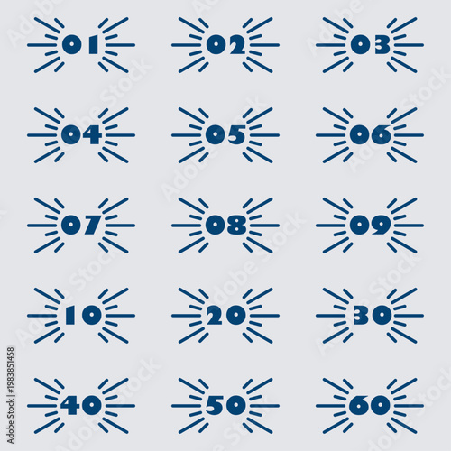 イラスト素材：ポイント,吹き出し,数字,付箋,注目,注意,重要	