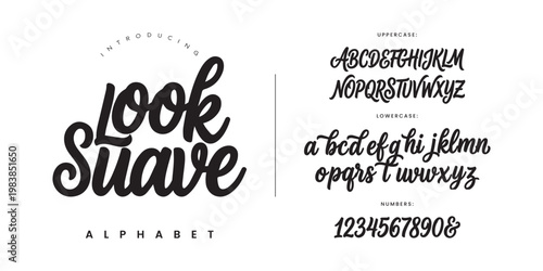 Look Suave bouncy modern script font for feminine beauty branding and stylish social media graphics