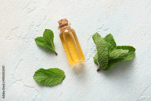 Bottle of essential mint oi...
