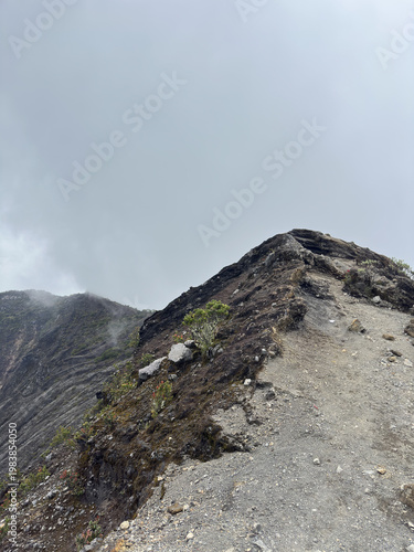 Natural scenery at the peak of Mount Ciremai, Indonesia. Mount Ciremai is the highest mountain in West Java province, Indonesia.