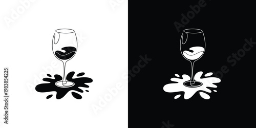 Two minimalist of white teacups with saucers and flowers on black background, white saucer