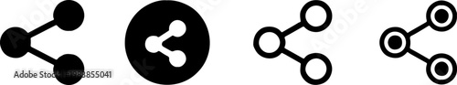 Share Icon Set Social Media Network Connection Symbols