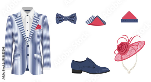 Elegant Formal Suit and Accessories for Men’s Fashion Outfit