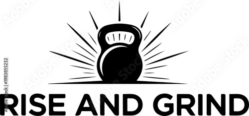 Fitness motivation, workout, kettlebell vector, gym, exercise icon