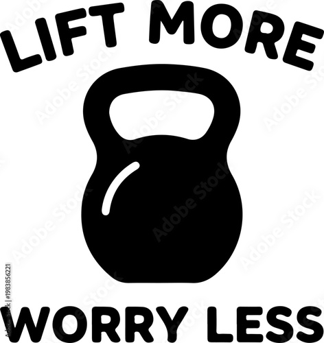 Fitness motivation, kettlebell vector, gym quote, workout inspiration