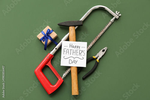 Gift box, tools and greetin...