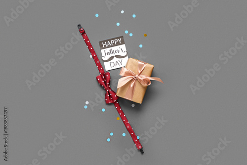 Gift box, bow-tie and greet...