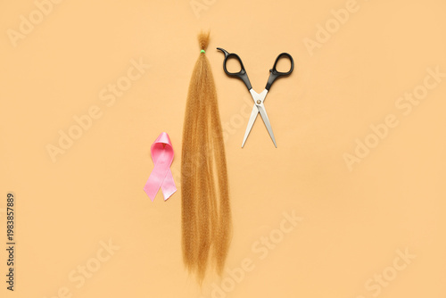 Red hair strand for donatio...