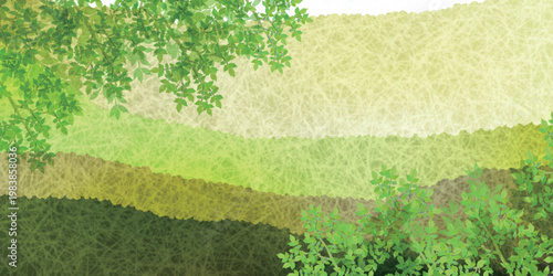 Lush Green Nature Landscape with Fresh Spring Leaves