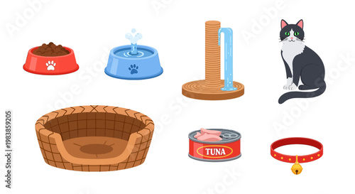 Collection of Pet Supplies and Accessories for Cats and Dogs