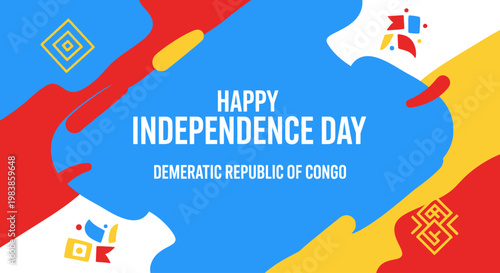 Happy Independence Day Democratic Republic of Congo Greeting Card
