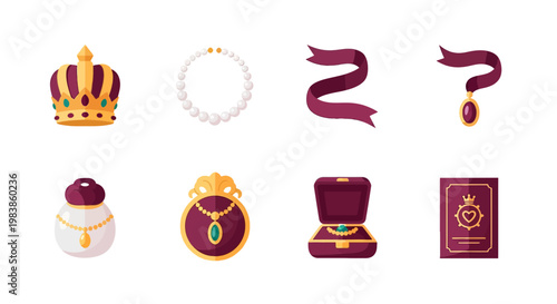 Elegant Jewelry Collection with Crown and Treasure Chest Themes