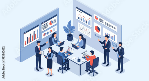 Business people working in office.