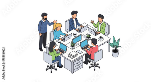 Group of people working at office.