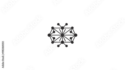 Abstract geometric network with interconnected nodes and lines.