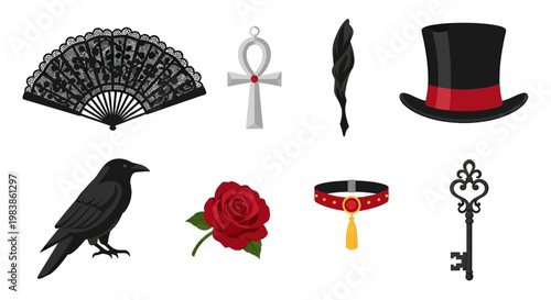Assorted Gothic Accessories and Items for Alternative Fashion