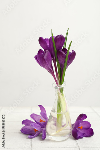 Glass vase with beautiful p...