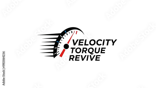 Speedometer with Velocity Torque Revive Text Logo.