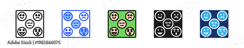 Feelings Tracker Icon Collection With Multiple Styles