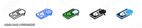 Clean Cash Icon Collection With Multiple Styles