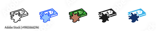 Dirty Money Icon Collection With Multiple Styles