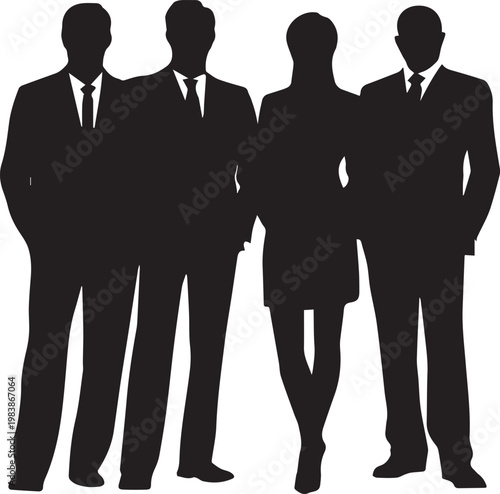 Black and white person silhouette icon with clean edges and modern style vector on white background